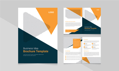 Bifold corporate brochure layout, Creative business Brochure template design