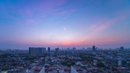 morning time view of Bangkok city, thailand