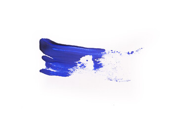 oil paint blue brush strokes on paper.