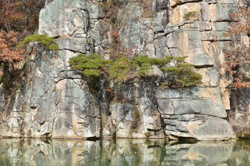 Beautiful autumn scenery in Hwayang-gugok, Korea