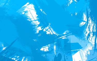 2D illustration of colorful brush strokes. Decorative texture painting. Vibrant paint pattern backdrop. Chaotic brushstrokes painting.