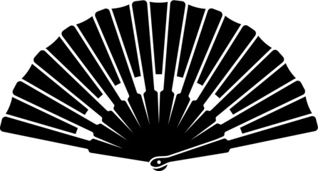 Vector illustration of the hand fan