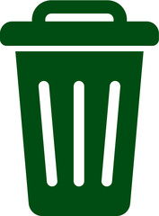 Vector illustration of the trash bin icon