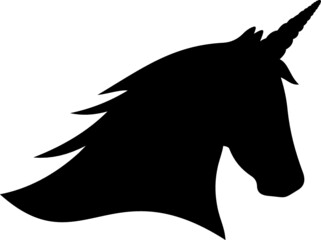 Vector illustration of the unicorn silhouette