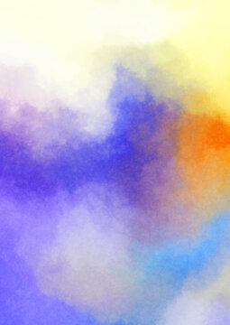 Watercolor painted background. Abstract Illustration wallpaper. Brush stroked painting. 2D Illustration. © Hybrid Graphics