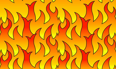 seamless pattern of fire