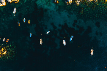 Fototapeta na wymiar Aerial view of a rocky sea coast, Italy