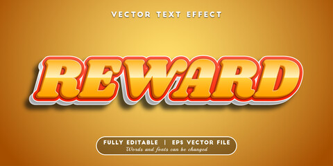 Text Effects 3D Reward, Editable Text Style