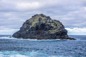 Roque de Garachico - a small island on the north coast of the island of Tenerife near Garachico town, Canary Islands, Spain.