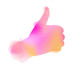 silhouette plus abstract watercolor painted. Digital art painting.