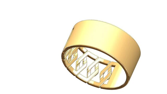 Gold ring jewelry video for multipurpose use