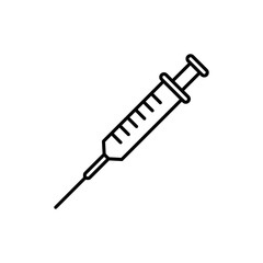 Syringe vector icon on white background