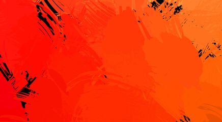 Painted composition with vibrant brush strokes. Textured colorful painting. Paint brushed wallpaper.