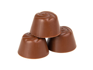 Milk chocolate candy sweet isolated on the white background