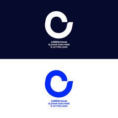 Minimal unique type C letter logo.