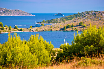 Amazing Kornati Islands national park archipelago landscape view