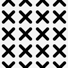 Obraz premium Seamless and same pattern. Vector black crosses.