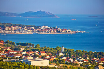 Obraz premium Biograd Na Moru and Sveti Filip i Jakov waterfront panoramic view
