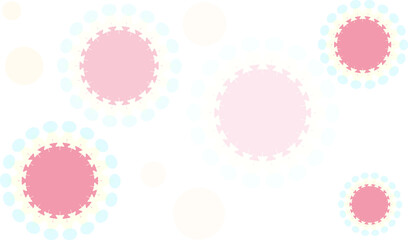 Virus (Flu, Corona, COVID-19). Vector Isolated on white background.