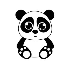Kawaii illustration baby panda vector graphics