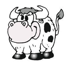 baby fat cow (comics, illustration)