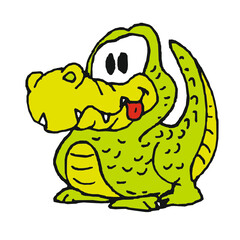 baby fat crocodile (comics, illustrations)
