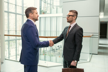 Successful businessmen shaking hands
