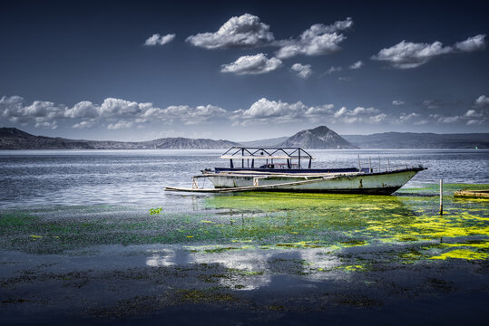 Beauriful day at scenic Taal Lake in Talisay, Batangas, Philippines