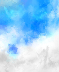 2D illustration of colorful brush strokes. Decorative texture painting. Vibrant paint pattern backdrop.