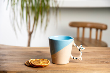 cup of coffee with ceramic coffee cup