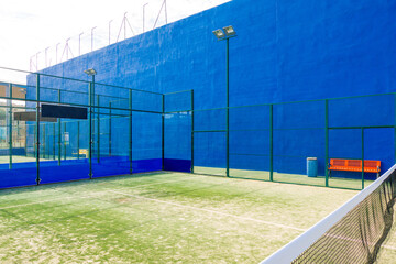 Sports field tennis and paddle court outdoors