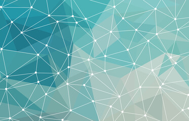 Abstract blue polygonal geometric graphic background molecule and communication. vector texture pattern ,Connected lines with dots. technology.
