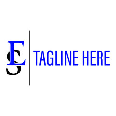 ES new creative icon and logo design