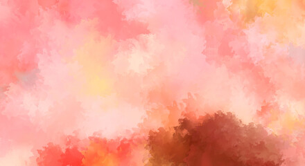 Abstract background of colorful brush strokes. Brushed vibrant wallpaper. Painted artistic creation. Unique and creative illustration.