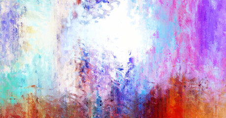 Fototapeta premium Modern art. Colorful contemporary artwork. Color strokes of paint. Brushstrokes on abstract background. Brush painting. Unique wall art.