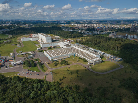 CSN, Companhia Sider&uacute;rgica Nacional na Cidade de Arauc&aacute;ria, Paran&aacute; Brasil.  