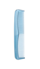 Plastic hair comb on white background