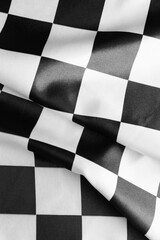 Racing flag as background, closeup