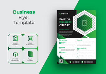 Business flyer template design, vector file, Flyer Template Geometric shape used for business poster layout, IT Company flyer, corporate banners, and leaflets