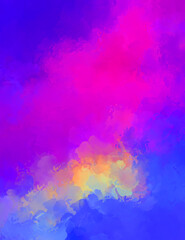 Obraz premium Brushed Painted Abstract Background. Brush stroked painting. Artistic vibrant and colorful wallpaper.