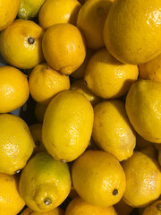 Background photo of yellow lemons