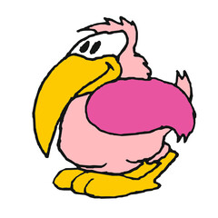 baby fat flamingo (comics, illustratio)