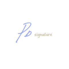 Initial handwriting or handwritten logo for identity