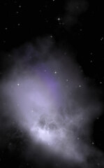 Fototapeta premium Star field in galaxy space with colorful nebula. Sci fi background of deep space. Ethereal wallpaper.