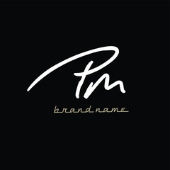 Initial handwriting or handwritten logo for identity