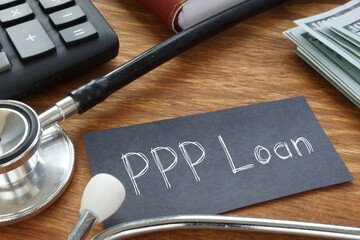 PPP Loan is shown on the business photo using the text