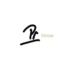 Initial handwriting or handwritten logo for identity