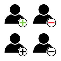 Set of user avatar icon, Collection of social person symbol, business vector illustration, web member