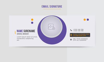 Corporate email signature or email footer | Flat Mail design and personal Corporate Business Email signature template