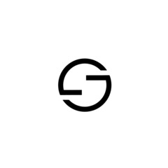 Initial SG monogram concept logo design